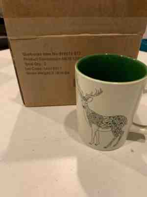 Starbucks Mosaic Deer 12 oz Ceramic Coffee Mug Two Pack NEW - Sold on eBay Nov, 25th 2019 for $19.99