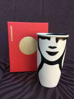 NIB Starbucks Supergraphic Double Wall Ceramic Tumbler 12oz Logo Exclusive HTF  - Sold on eBay Nov, 25th 2019 for $18.95