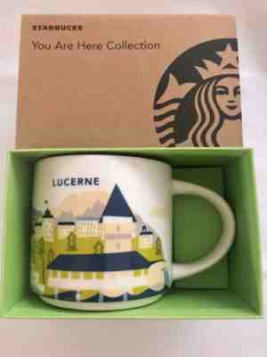 Starbucks Coffee 14oz Lucerne Switzerland mug YAH YOU ARE HERE Cup w/SKU - Sold on eBay Nov, 26th 2019 for $34.95