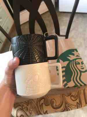 NEW Starbucks Halloween 2019 Skull & Spiderweb Set Of 2 Coffee Mugs Cup - Sold on eBay Nov, 26th 2019 for $20.00