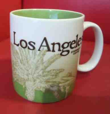 Starbucks 2009 Los Angeles Collector Series 16 oz Coffee Mug Green Palm Tree - Sold on eBay Nov, 26th 2019 for $28.99