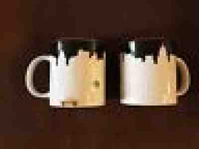 Set of (2) STARBUCKS TAXI New York NY City Mug NYC Relief Collector 16 oz   - Sold on eBay Nov, 26th 2019 for $37.50