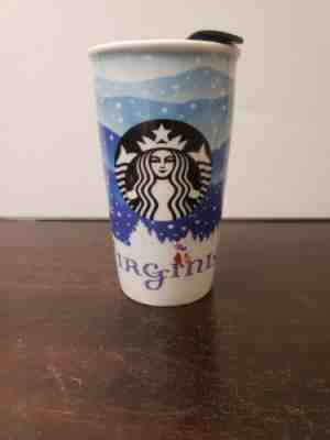 Starbucks 2016 Virginia Winter Ceramic Traveler Coffee Mug 12 fl oz  - Sold on eBay Nov, 26th 2019 for $20.00