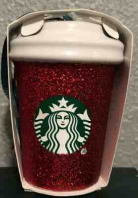 Starbucks Holiday 2019 Red Glitter Cup Ornament Christmas Stocking Stuffer RARE - Sold on eBay Nov, 26th 2019 for $16.99