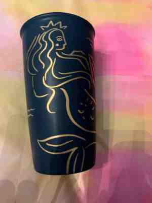 NWT 2017 Starbucks Golden Siren at Sea Navy Blue Ceramic Tumbler 12 oz RARE Cup - Sold on eBay Nov, 25th 2019 for $44.00