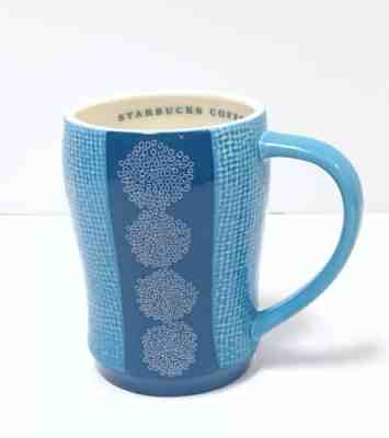 Starbucks 2007 Coffee Mug Cup Aqua Blue Textured Basket Weave 12 oz - Sold on eBay Nov, 25th 2019 for $18.72