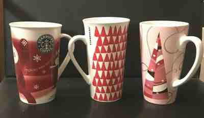 Lot Of 3 STARBUCKS 2010 2004 2016 CHRISTMAS CAROLER Trees TALL MUGS - Sold on eBay Nov, 25th 2019 for $39.99