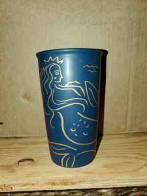 NEW  2017 Starbucks Golden Siren at Sea Navy Blue Ceramic Tumbler 12 oz - Sold on eBay Nov, 25th 2019 for $20.70