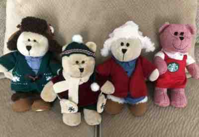 Starbucks Bearista Bears Plush Lot Of 4. Starbucks Winter Themed Bearista Bears - Sold on eBay Nov, 24th 2019 for $29.95