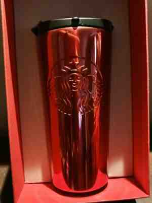 NEW! Starbucks Coffee 16oz RED INSULATED Coffee Travel Tumbler Cup Hot/cold - Sold on eBay Nov, 24th 2019 for $25.00