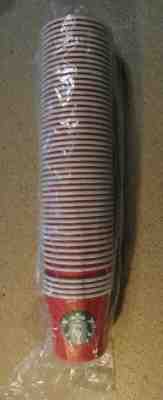 Sleeve of 50 3.5oz Starbucks Holiday  Disposable Paper Cups Sealed Sample Size  