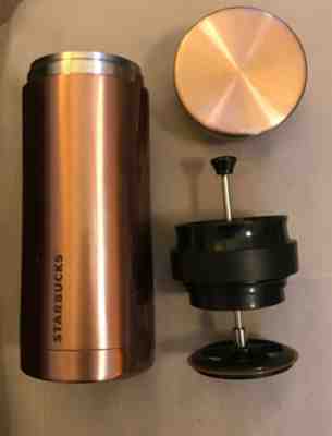 Starbucks 2010 Individual French Press Copper Stainless Steel Personal Tumbler - Sold on eBay Nov, 24th 2019 for $17.99