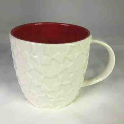 2011 STARBUCKS Coffee 14oz Mug Bone China Anglaise Neuve White w/ Red Interior - Sold on eBay Nov, 24th 2019 for $19.97