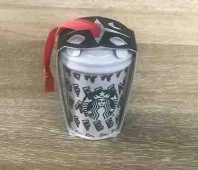 NEW 2019 Starbucks Mini Cup Christmas 2019 Ceramic "MERRY COFFEE" Ornament - Sold on eBay Nov, 24th 2019 for $16.99