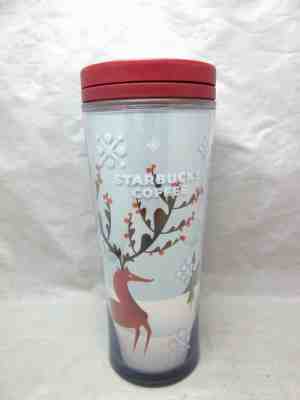 2010 Xmas Starbucks travel coffee tumbler. Reindeer & airplane - Sold on eBay Nov, 24th 2019 for $16.15