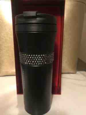 NEW! Starbucks Stainless Steel Tumbler Matte Black 16 Oz Swarovski Crystals - Sold on eBay Nov, 24th 2019 for $120.50