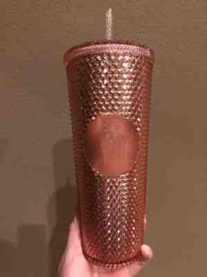 NEW Starbucks Venti Tumbler 2019 Radiant IRIDESCENT JEWELED 24oz Rose Gold Pink - Sold on eBay Nov, 24th 2019 for $57.00