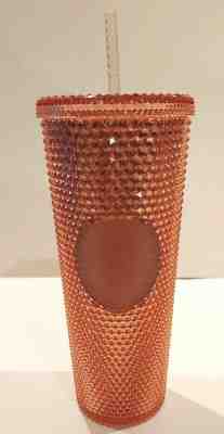 Starbucks Acrylic Iridescent Rose Gold Pink Studded Rainbow ColdCup 24oz Tumbler - Sold on eBay Nov, 24th 2019 for $56.99