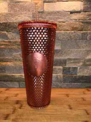 NEW..Starbucks Tumbler Iridescent Rose Gold Pink Studded Cold Cup 24 Oz 2019 - Sold on eBay Nov, 23rd 2019 for $44.99