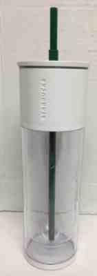 2012 Starbucks Cold Beverage Coffee Tea Cup Container White 16 oz w/ STRAW - Sold on eBay Nov, 27th 2019 for $15.88
