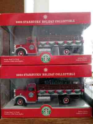 2 Starbucks Coffee LE Collectible Rare 2003 Red Xmas Tree Truck - Sold on eBay Nov, 27th 2019 for $25.00