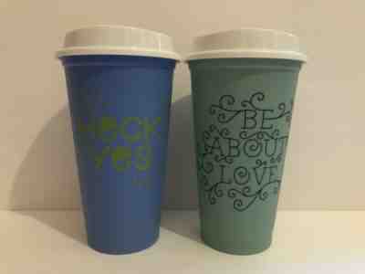 2012 Starbucks Reusable Coffee Cup Tumbler Plastic Limited Edition 16oz - Sold on eBay Nov, 27th 2019 for $16.00