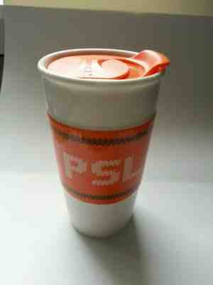 Starbucks Team PSL Pumpkin Spice Latte 10 oz Ceramic Travel Cup - Sold on eBay Nov, 27th 2019 for $22.00