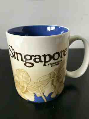 STARBUCKS SINGAPORE GLOBAL ICON Blue Orchid MUG Collector Series City 16 oz 2010 - Sold on eBay Nov, 27th 2019 for $38.88