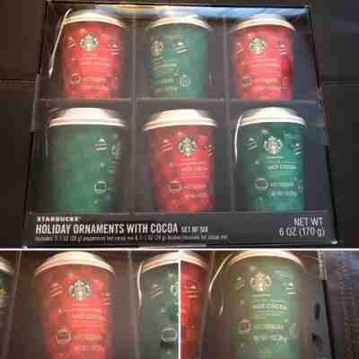 NEW Starbucks Holiday Ornament Christmas Tumbler Cups With Hot Cocoa Mix - Sold on eBay Nov, 27th 2019 for $28.99