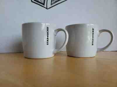 Lot of 2 Starbucks Siren Mermaid Logo Coffee Mug Cup Small White Mug 7.8 oz  - Sold on eBay Nov, 26th 2019 for $16.95