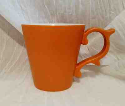 2012 Starbucks Teavana Rococo Scroll Handle TAZO Tea Coffee Mug Burnt Orange - Sold on eBay Nov, 26th 2019 for $18.49