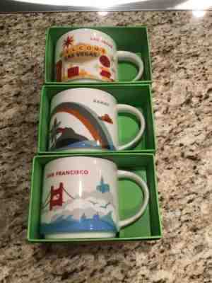 Lot Of 3 Starbucks You Are Here 14 Oz Mugs: Hawaii, San Francisco Las Vegas 3-2 - Sold on eBay Nov, 26th 2019 for $16.50