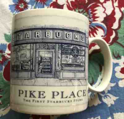 Starbucks 18 oz Coffee Mug Architecture Series 2006 Pike Place First Store - Sold on eBay Nov, 26th 2019 for $15.99