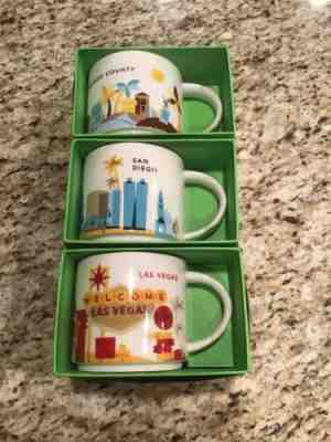 Lot Of 3 Starbucks You Are Here 14 Oz Mugs: Orange County, San Diego, Las Vegas  - Sold on eBay Nov, 26th 2019 for $15.49
