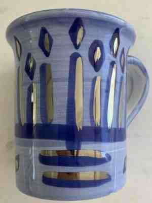 Starbucks Mug Hand Painted Made In Italy Menorah Mug Blue - Sold on eBay Nov, 26th 2019 for $28.95