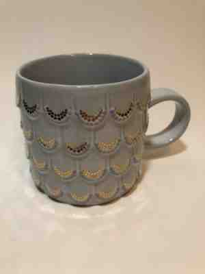 Starbucks  Anniversary Collection 2016  Mermaid Scales Mug White Gold 10 oz - Sold on eBay Nov, 26th 2019 for $19.99