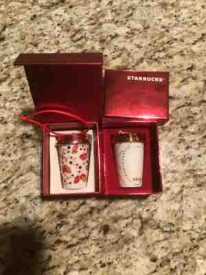 RARE STARBUCKS SWAROVSKI CRYSTAL ORNAMENT SET 2013, 2015 ALL NEW!!! - Sold on eBay Nov, 26th 2019 for $30.99