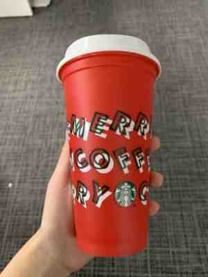 Starbucks Holiday 2019 Reuseable Cup Merry Coffee Brand New - Sold on eBay Nov, 26th 2019 for $18.00