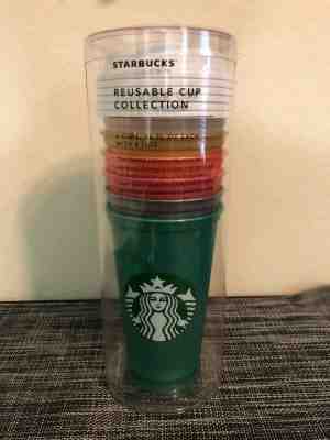 6 x Starbucks Holiday Cup Collection 2019 Reusable Cup Tumbler  Lid 16 oz  - Sold on eBay Nov, 26th 2019 for $17.99