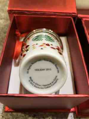 STARBUCKS ? SWAROVSKI Crystals Elements ? To Go Hot Cup mini Mug ORNAMENT 2013 - Sold on eBay Nov, 26th 2019 for $27.50
