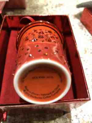 STARBUCKS ? SWAROVSKI Crystals Elements ? To Go Hot Cup mini Mug ORNAMENT 2015 - Sold on eBay Nov, 26th 2019 for $27.50
