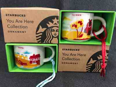 Starbucks You Are Here YAH Taiwan & Taipei 2 Oz Mug Cup 2 units - Sold on eBay Nov, 26th 2019 for $39.99