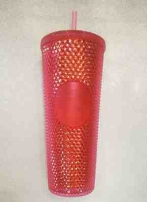 NEW 2019 Starbucks Bling Hot pink Studded Venti Cold Cup Tumbler brand new RARE - Sold on eBay Nov, 26th 2019 for $37.00