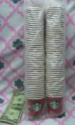 LOT of 100 Starbucks Paper Cups 4 Oz Christmas Holiday 2013 USA NEW NOS Vintage - Sold on eBay Nov, 26th 2019 for $39.99
