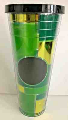 STARBUCKS 2012 24 Ounce Green Gold Black Color Block Coffee Tumbler Travel Mug  - Sold on eBay Nov, 26th 2019 for $19.99