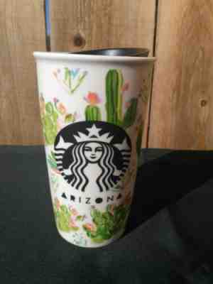 STARBUCKS 2019 ARIZONA TRAVEL CUP/MUG Cactus Double Wall 12 oz. Limited Edition - Sold on eBay Nov, 26th 2019 for $38.95