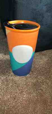 NEW Starbucks Color Block Tumbler Travel Mug Orange Blue Green Yellow 10oz - Sold on eBay Nov, 26th 2019 for $15.00