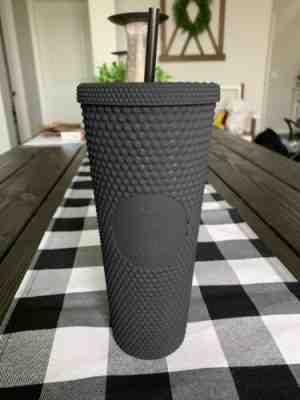 Fall 2019 Starbucks Matte Black Spiked Studded Tumbler Cold Cup Limited Edition - Sold on eBay Nov, 26th 2019 for $71.00