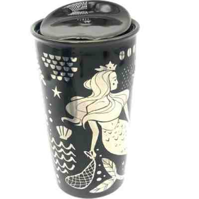 Starbucks Silver Mermaid Siren Anniversary Mug Travel Tumbler 12oz - Sold on eBay Nov, 26th 2019 for $20.00