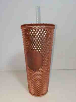 STARBUCKS 2019 Rose Gold Pink Studded Iridescent Venti Jeweled 24oz Tumbler NEW - Sold on eBay Nov, 24th 2019 for $58.00